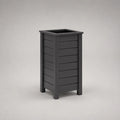 Hoher quadratischer Pflanzkübel aus massivem Tannenholz, Anthrazit, 40 × 40 × 70 cm
