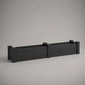 Rechteckiges Hochbeet aus PP mit 2 Pflanzkammern, Schwarz, 160 × 40 × 40 cm