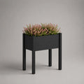 Rechteckiges Hochbeet aus massivem Tannenholz, Schwarz, 60 × 30 × 70 cm